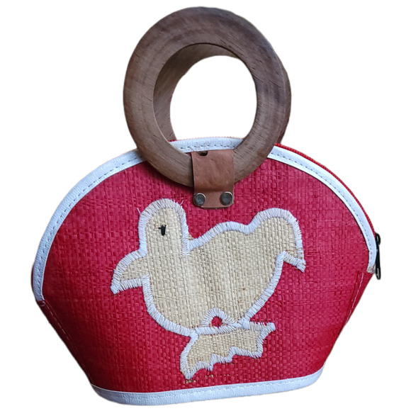 Small Red Purse | Handbag | Straw Bag | Mini Bag - Picture 1 of 5